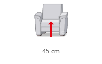 Sitzhöhe 45 cm